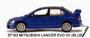 Mitsubishi Lancer Evo VII bleue Evo VII Blue 1/43