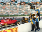 Ferrari 126C2 turbo #27 GP San Marino "Gilles j'accuse!" + 3 panneauteurs &agrave; peindre  1/43