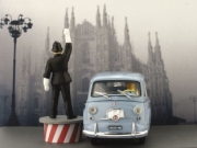 Fiat . Multipla Circulation Place Duomo &agrave; Milan 1/43