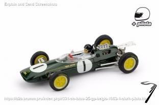 Lotus 25 1er GP Belgique - Champion du monde - avec pilote  1/43