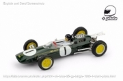 Lotus 25 1st Belgium GP - world champion - with pilot  1/43