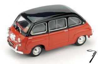 Fiat . D Multipla noir et rouge 1/43