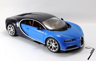Bugatti chiron bleu bleu 1/18