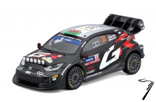 Toyota GR Yaris rally 1 WRC 2eme Rallye de Sude - avec rampe de phares  1/43