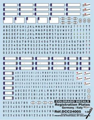 Divers Registration Plates german & Italian Registration Plates german & Italian 1/24