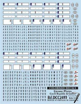 Divers . Immatriculation Tchequie + Grce 1/24