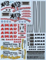 Divers . Pub Gendarmes & Amar 1/43