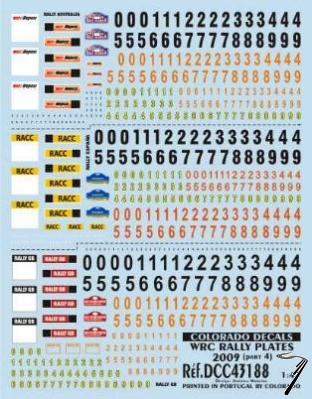 Divers WRC Rally Plates n�4  1/43