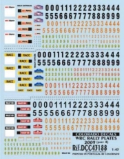 Divers WRC Rally Plates n&deg;4  1/43