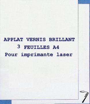 Divers Applat vernis brillant 3 feuilles A4 Applat vernis brillant 3 feuilles A4 autre