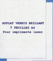 Divers Applat vernis brillant 3 feuilles A4 Applat vernis brillant 3 feuilles A4 autre