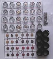 Divers 6 sets de 4 roues de 33,9mm diamètre 1/18