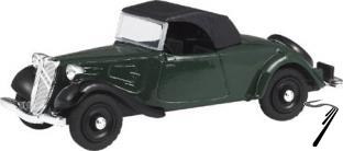 Citroen . 7CV Green & Black 1/43