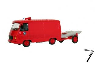Peugeot . Essonne Sapeur Pompier plongeur avec zodiac 1/43