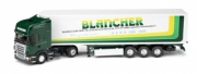 Scania . Topline semi frigo transports blancher 1/43