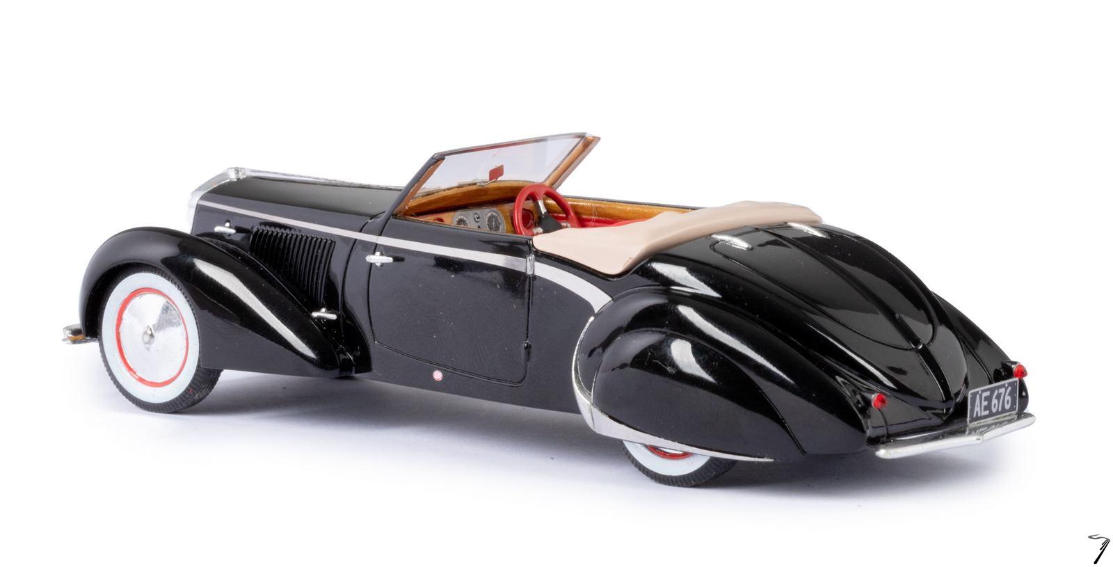 Delage . -70 Cabriolet Letourneur & Marchand Noir 1/43