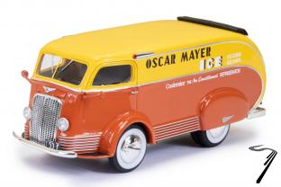 International . D-300 Oscar Mayer avec porte arrie ouverte et glaons  l'intrieur 1/43