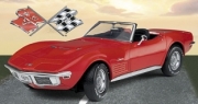 Chevrolet Corvette rouge cabriolet Rouge 1/24