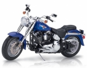 Harley Davidson Fat Boy bleu  1/10