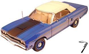 Plymouth . Roadrunner bleu 1/18