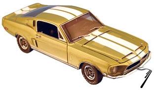 Ford Mustang GT Hard Top green whit white stripes GT Hard Top green whit white stripes 1/43