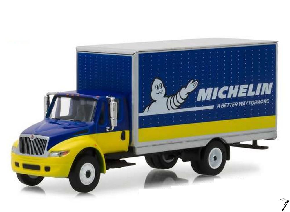 Divers . International Durastar box van *Michelin, h.d. truck series 12, bleu/jaune 1/64