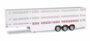 Divers . remorque transport bétaillère blanc/rouge 1/87