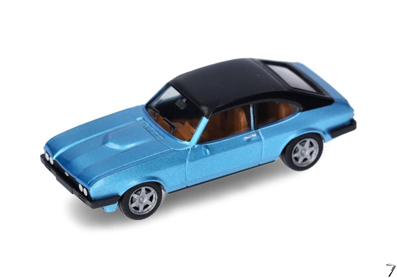 Ford . II  avec toit vinyl - bleu 1/87