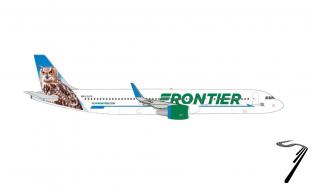Airbus . Frontier Airlines � N701FR �Otto the Owl� - 9.45 cm 1/500