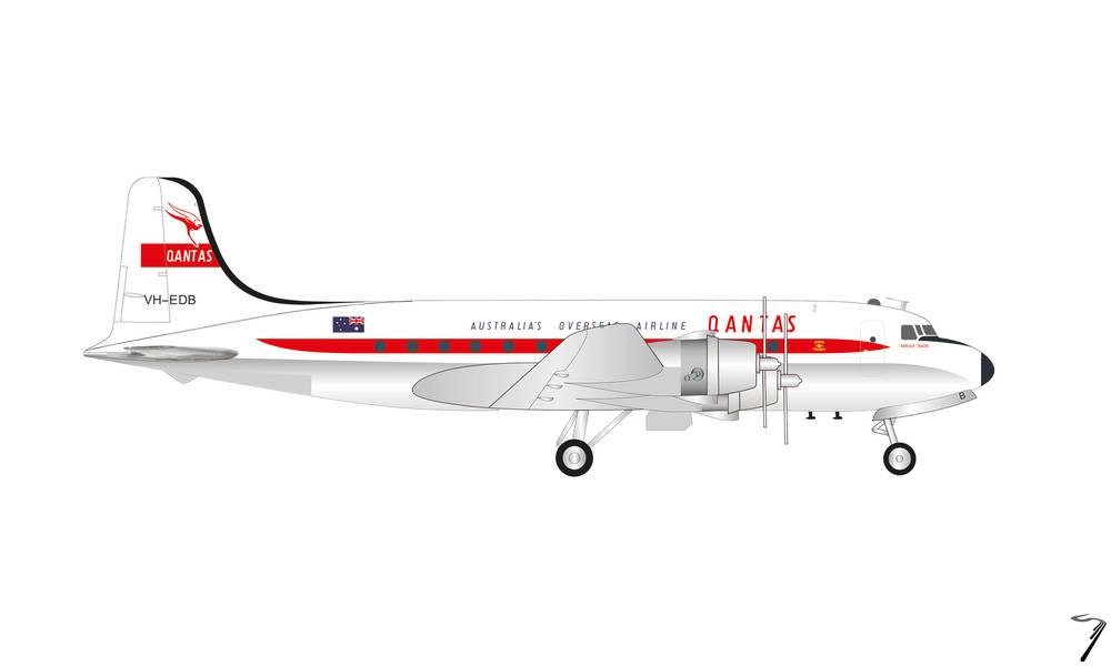 Divers . Qantas Douglas DC-4 - VH-EDB �Norfolk Trader� 1/200