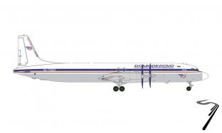 Divers . Domodedovo Airlines Ilyushin IL-18 � RA-74267 - 20.2 * 20.2 cm 1/200