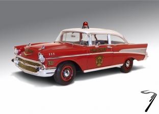 Chevy . Pompier rouge 1/18