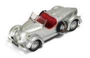 Mercedes . Sport Roadster Argent int&eacute;rieur Rouge 1/43