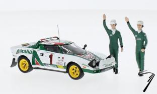 Lancia Stratos HF 1er Monte Carlo - avec figurines Munari / Maiga  1/43