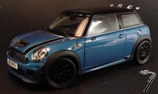 BMW . Mini Cooper works blue 1/18