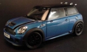 BMW . Mini Cooper works bleu 1/18