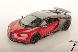 Bugatti Chiron Sport gris carbone/rouge Italien Sport gris carbone/rouge Italien 1/43