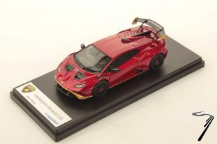 Lamborghini Huracan STO - Rouge Hephatsos avec cadre Or Elios STO - Rouge Hephatsos avec cadre Or Elios 1/43