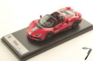 Ferrari 296 Speciale A Rosso Corsa avec bande blanche Speciale A Rosso Corsa avec bande blanche 1/43