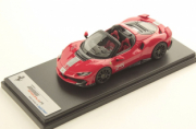 Ferrari 296 Speciale A Rosso Corsa avec bande blanche Speciale A Rosso Corsa avec bande blanche 1/43
