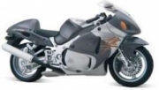 Suzuki GSX 1300R Hayabusa gris fonc&eacute;/argent  1/12