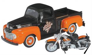 Ford . Pick-Up avec Moto 1/24