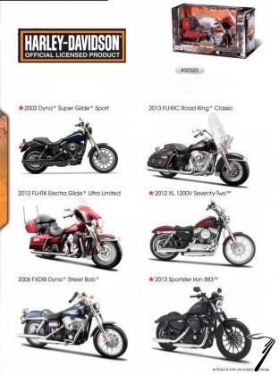 Harley Davidson Pack de 12 Harley Davidson - 6 modles diffrents  1/12