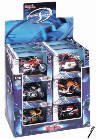 Divers Pack de 18 motos ville (mod�les assortis)  1/18