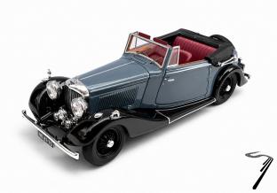 Bentley 4.25 Litre DHC Vd Plas HRH Pr. Bernhard #B/32/KT - Noir / gris Litre DHC Vd Plas HRH Pr. Bernhard #B/32/KT - Noir / gris 1/43
