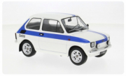 Fiat 126 Blanc - Bande bleu Blanc - Bande bleu 1/18
