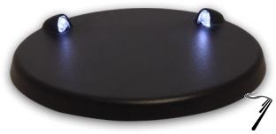 Divers prsentoir avec clairage LED bleu - prise USB ou piles incluses - diamtre 9.5cm prsentoir avec clairage LED bleu - prise USB ou piles incluses 1/43