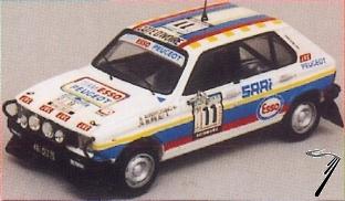 Peugeot 104 SL Gr 2 rallye Bandama  1/43