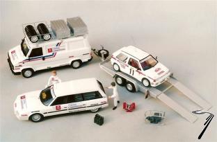 Citroen AX Sport Gr.A Monte Carlo coffret 4 kits AX, C25 fourgon, CX breack, remorque  1/43