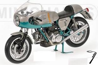 Ducati 750 SS Argent/Bleu  1/12